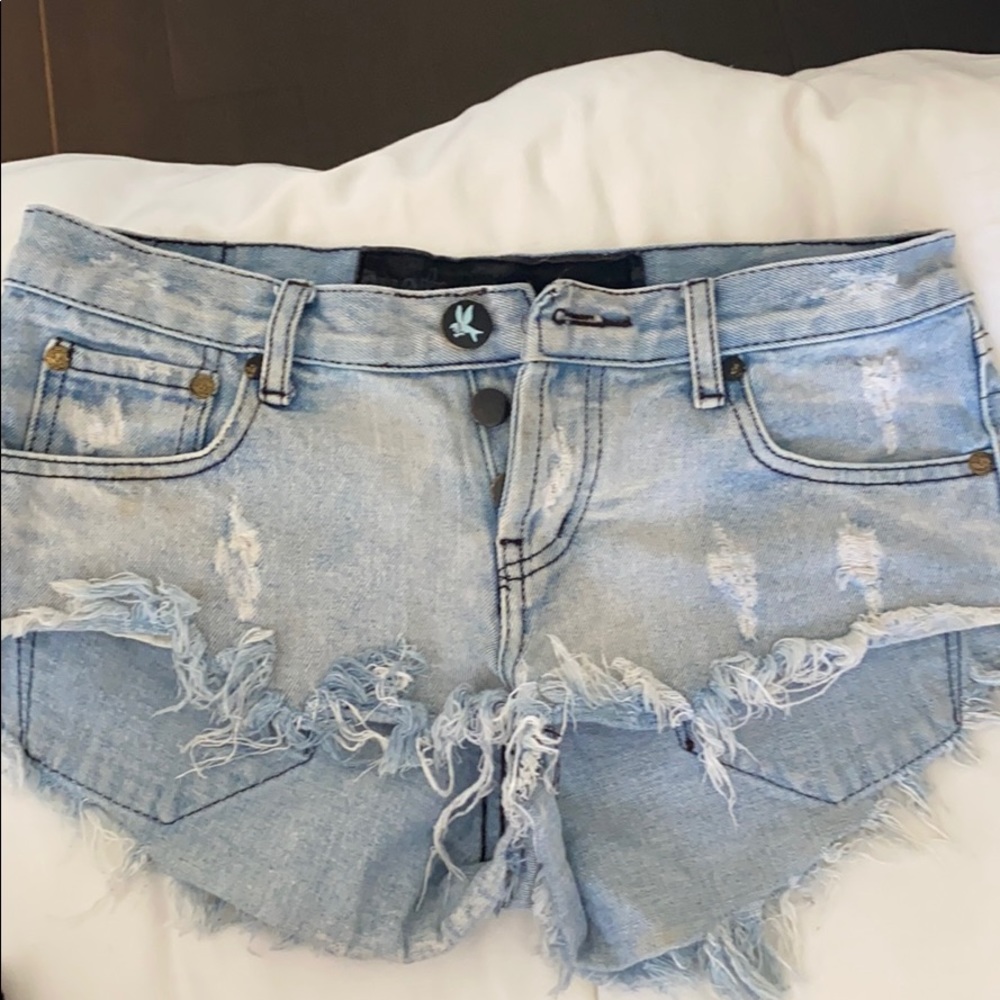 Light Was Denim Shorts